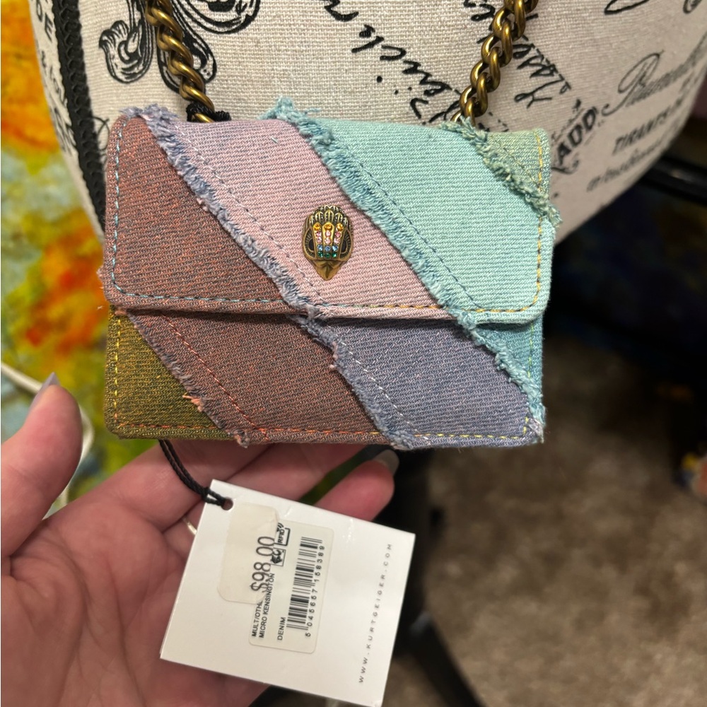 Kurt Geiger Multicolor Denim Micro Kensington 🌈 - Picture 2 of 16